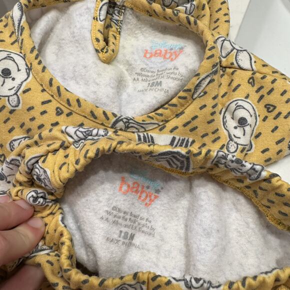 Disney Baby Yellow Winnie the Pooh Bear Sweatsuit Set - Picture 9 of 10